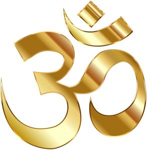Gold Hindu Om symbol